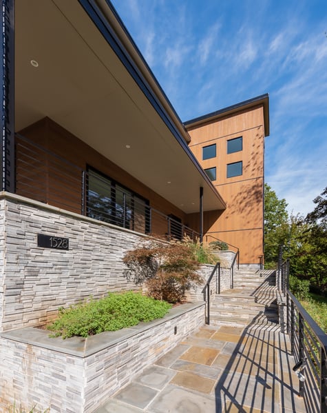 Modern Style Custom Home on a Hill by Design-Build Firm AV Architects and Builders in McLean Virginia Northern Virginia Custom Home Builders The Hill House