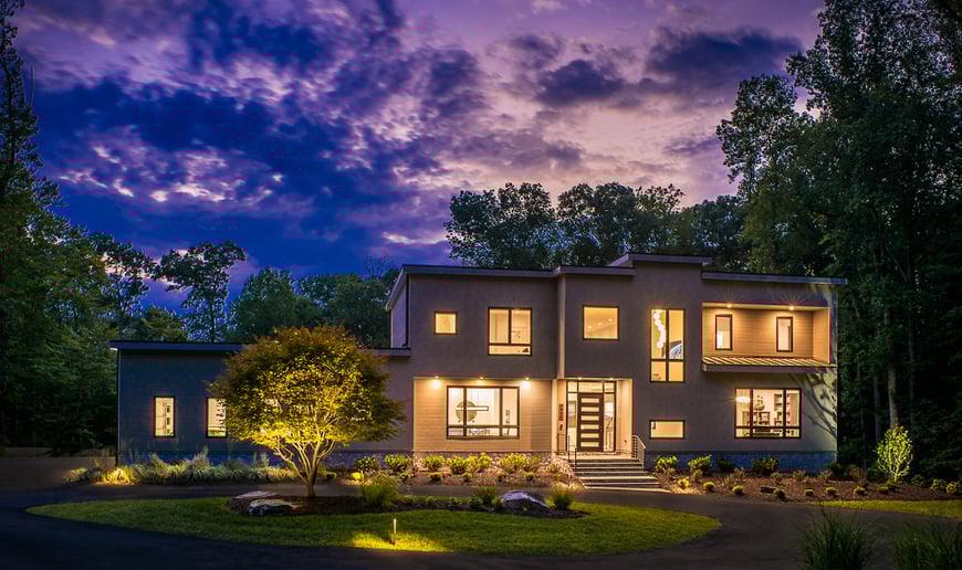 Modern Style High End Luxury Custom Home by Design Build Firm AV Architects and Builders in Great Falls Virginia Northern Virginia Custom Home Builders