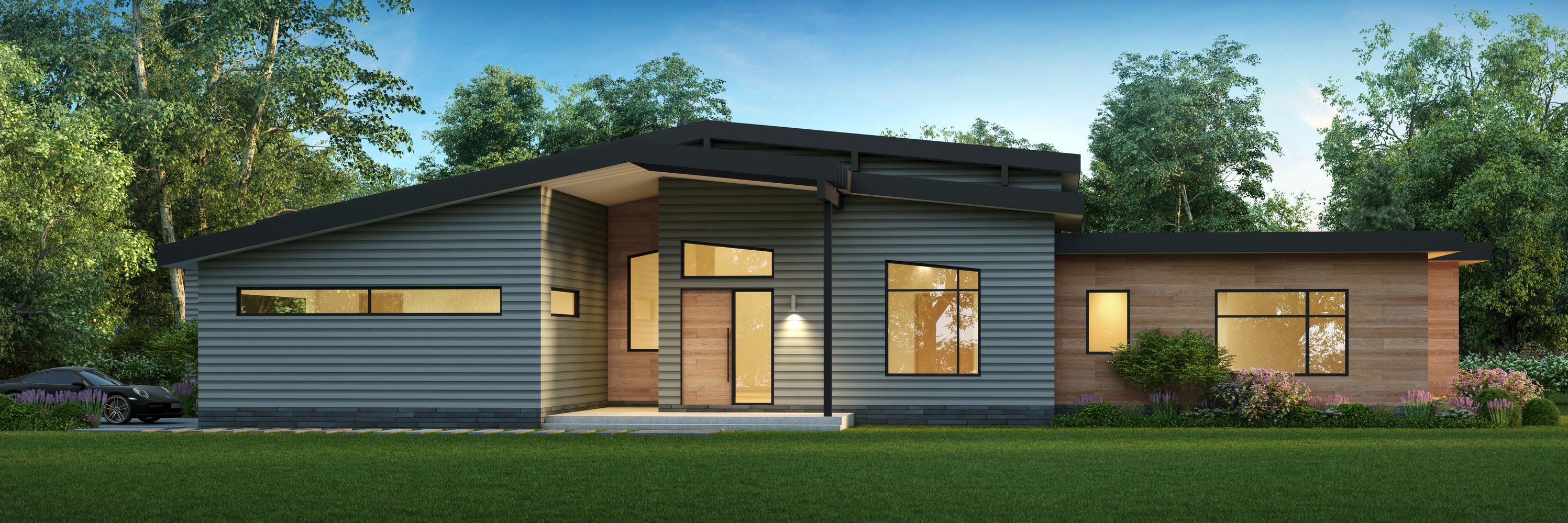 mid century ranch. Semicustom home models by AV Architects and Builders renowned luxury home builders in Northern Virginia