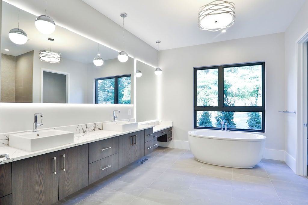 Modern Style High End Luxury Custom Home by Design Build Firm AV Architects and Builders in Great Falls Northern Virginia The Architect House